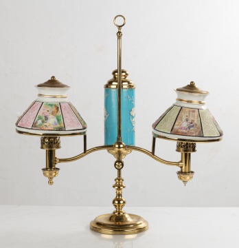 19th Century Double Student Lamp