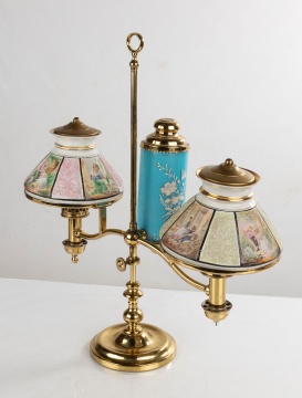 19th Century Double Student Lamp