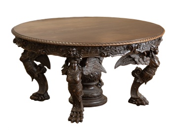 R. J. Horner Winged Maiden Oak Dining Table