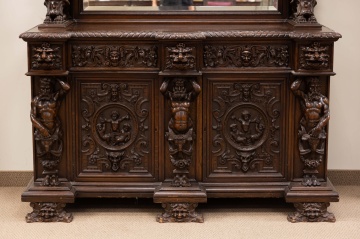 Monumental R. J. Horner Oak Sideboard