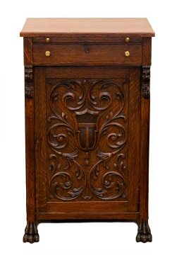 American Oak Music Cabinet