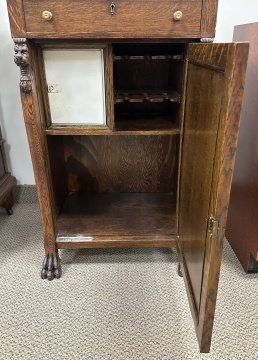 American Oak Music Cabinet