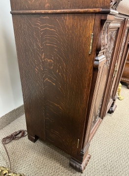 Unusual American Oak Renaissance Revival Bar/Humidor