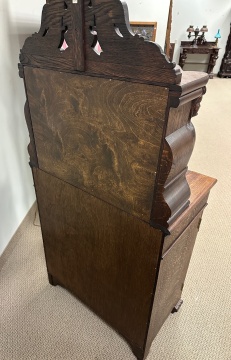 Unusual American Oak Renaissance Revival Bar/Humidor