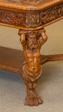 R. J. Horner "Man of the Mountain" Oak Partner's Desk