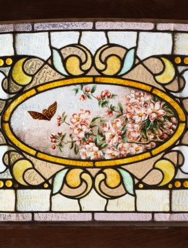 Butterfly and Floral Medallion Window