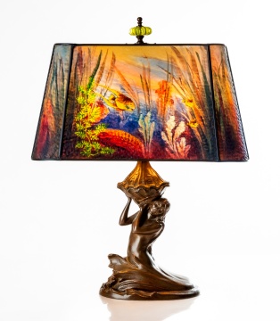 Fine and Rare Handel Aquarium Lamp