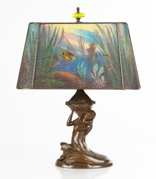 Fine and Rare Handel Aquarium Lamp