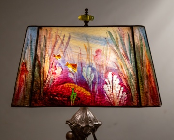 Fine and Rare Handel Aquarium Lamp