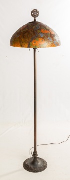 Fine and Rare Handel Peacock Floor Lamp