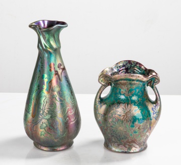 Two Weller Sicard Art Pottery Vases