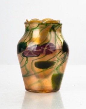 Tiffany Studios Morning Glory Paperweight Vase with Insert