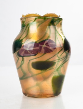 Tiffany Studios Morning Glory Paperweight Vase with Insert