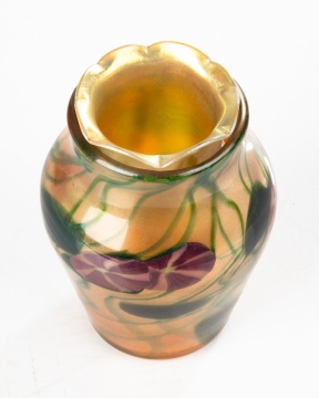 Tiffany Studios Morning Glory Paperweight Vase with Insert