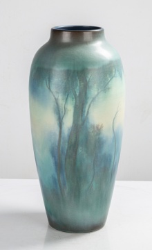 Edward Diers, Rookwood Pottery Scenic Vellum Vase