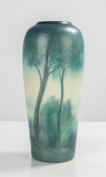 Edward Diers, Rookwood Pottery Scenic Vellum Vase