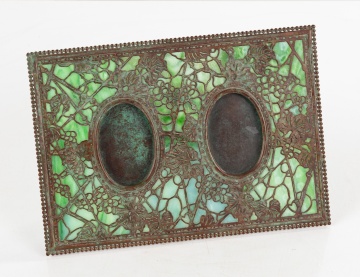 Tiffany Studios Double Portrait Grapevine Picture Frame