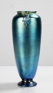 Tiffany Favrile Vase with Scroll Handles