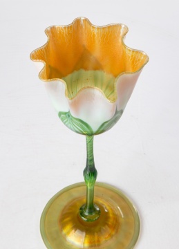 Tiffany Studios Ruffle Rim Flower Form Vase