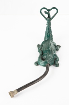19th Century Cast Iron Alligator Sprinkler