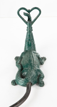19th Century Cast Iron Alligator Sprinkler