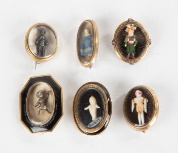 Victorian Doll Locket Pins