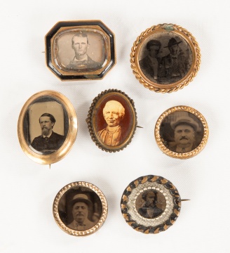 Antique Tintype Pins
