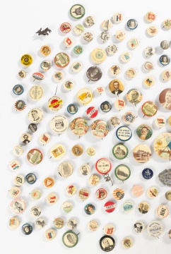 Large Collection of Vintage Advertising & Political Campaign Pins