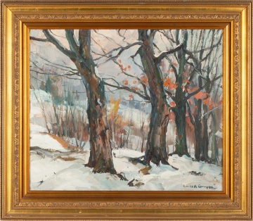 Emile A. Gruppe (American, 1896-1978) "First Snow, Vermont, 1964"