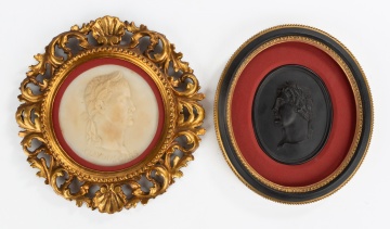 Two Grand Tour Style Portrait Medallions