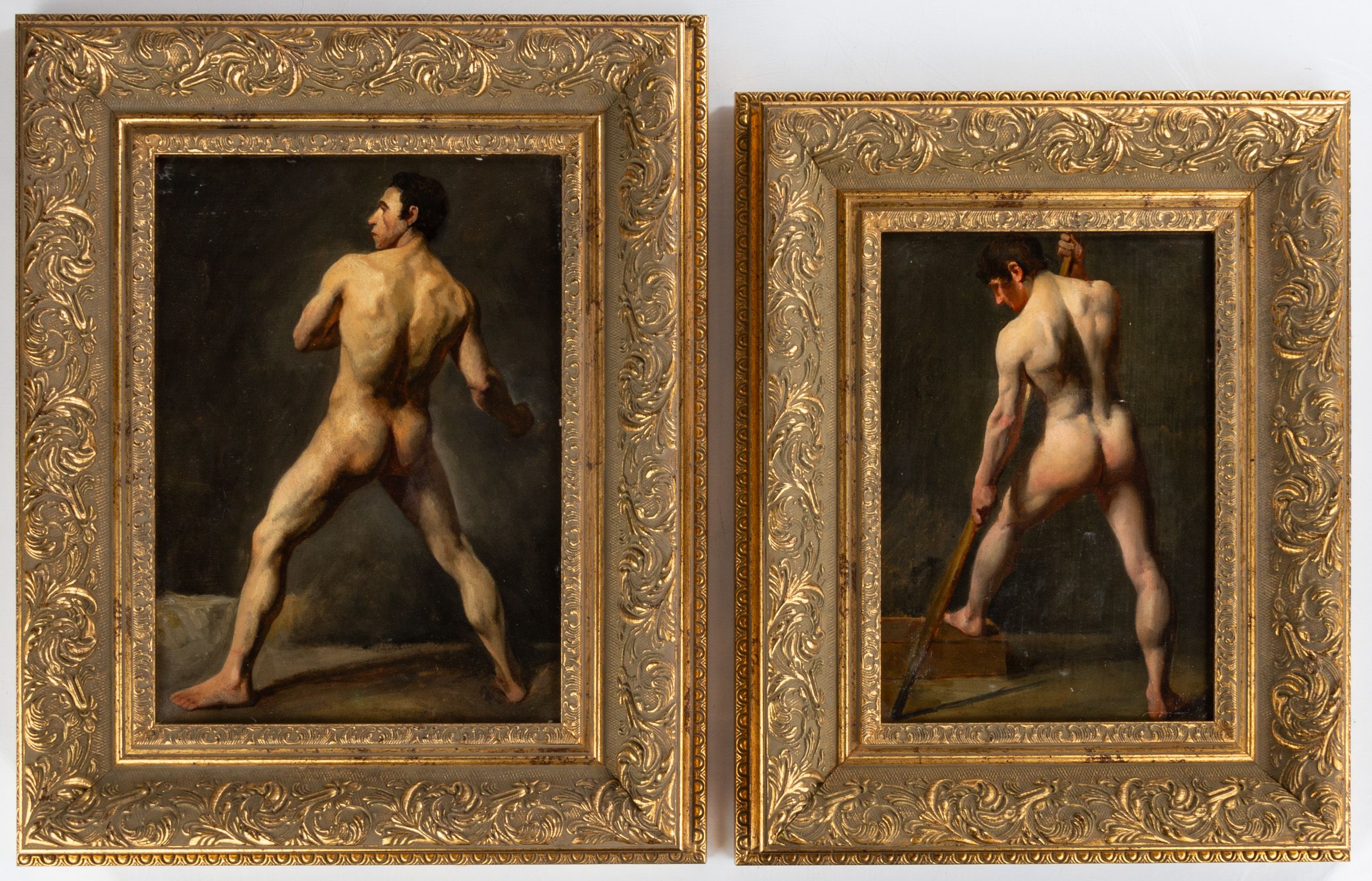 2) 19th Century Academic Male Nude Studies | Cottone Auctions