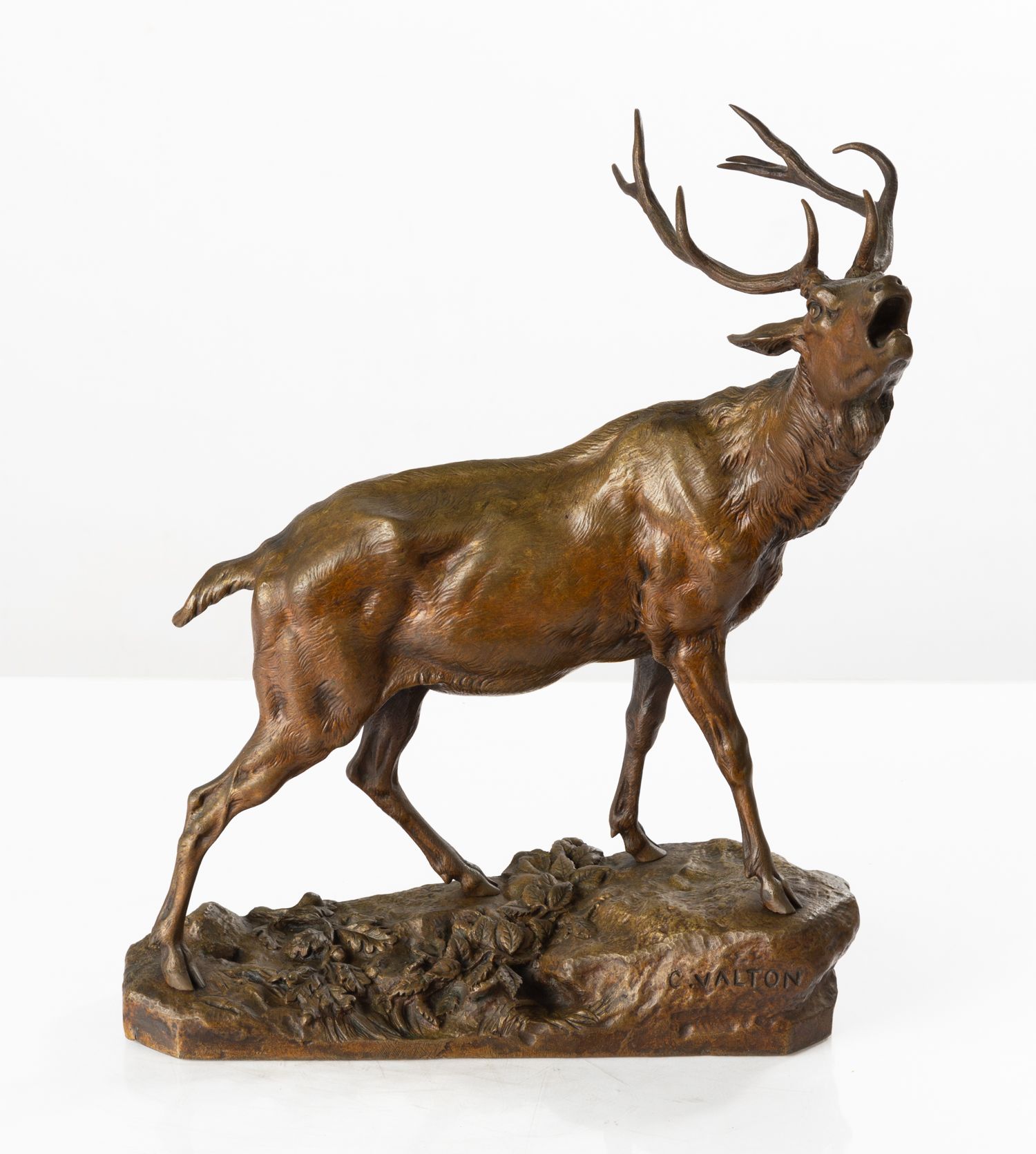 Charles Valton (French 1851-1918) Bronze Stag | Cottone Auctions