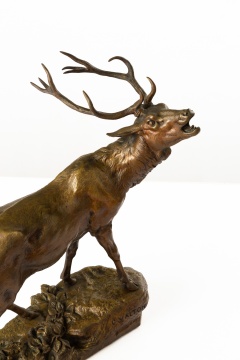 Charles Valton (French 1851-1918) Bronze Stag