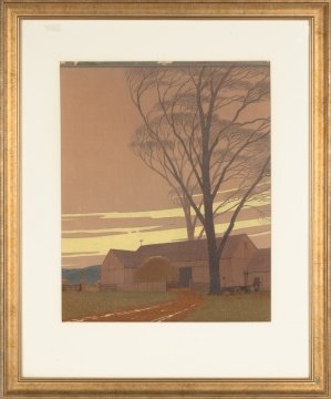 John C. Wenrich (American, 1894-1970) Barn Landscape