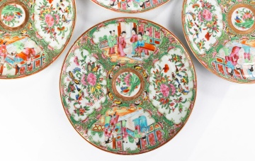 Four Chinese Rose Medallion Plates