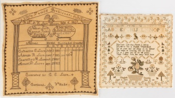 Two Early 19th Century Needlework Samplers