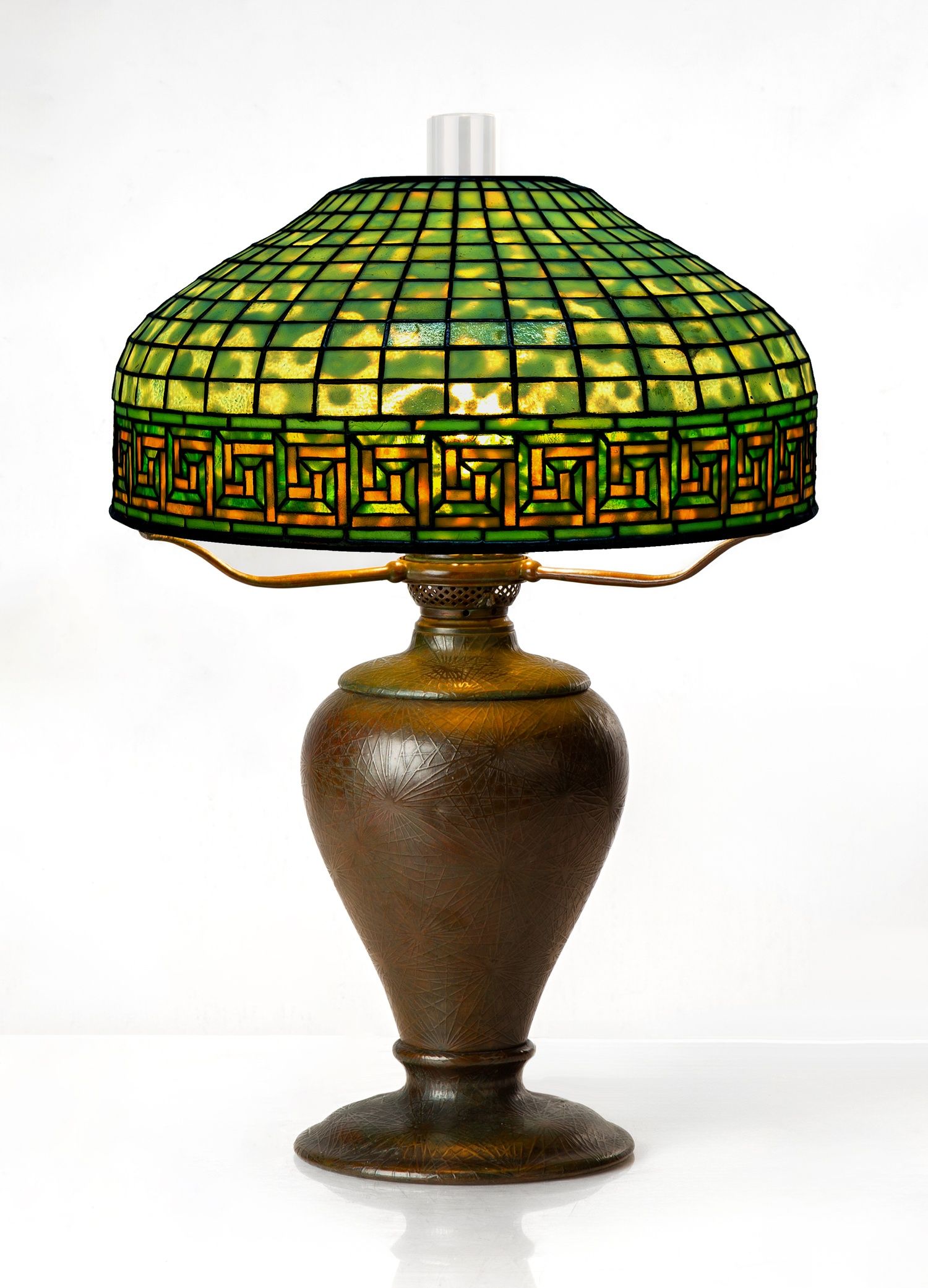 Tiffany Studios Greek Key Lamp | Cottone Auctions