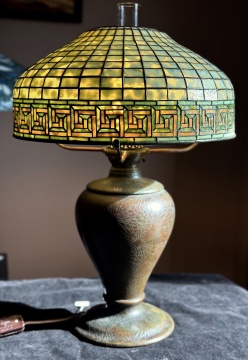 Tiffany Studios Greek Key Lamp