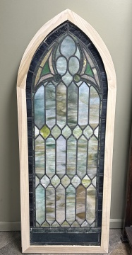 Pair of Tiffany Studios Ornamental Transom Windows