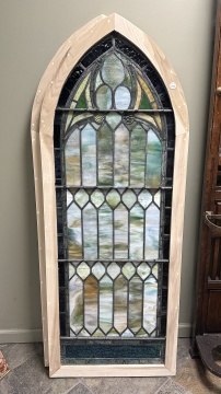 Pair of Tiffany Studios Ornamental Transom Windows