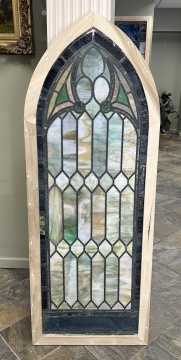 Pair of Tiffany Studios Ornamental Transom Windows