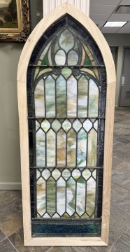 Pair of Tiffany Studios Ornamental Transom Windows