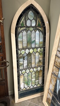 Pair of Tiffany Studios Ornamental Transom Windows