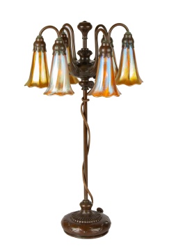 Rare Tiffany Studios Six-Light Lily Lamp