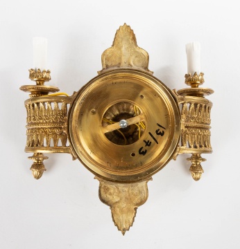 Pair of Classical Gilt Bronze Two-Light Wall Sconces