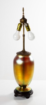 Steuben Gold Aurene Table Lamp