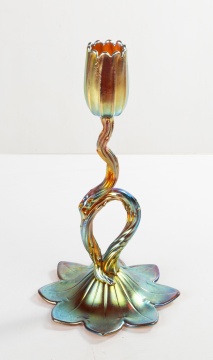 Rare Steuben Art Nouveau Aurene Candlestick