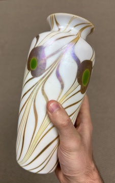 Steuben Aurene Decorated Vase