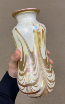 Steuben Decorated Aurene Vase