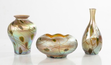 Three Steuben Millefiori Vases